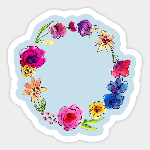 Floral Wreath Sticker by SWON Design